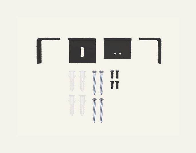 Seinäkiinnikkeet musta - 2