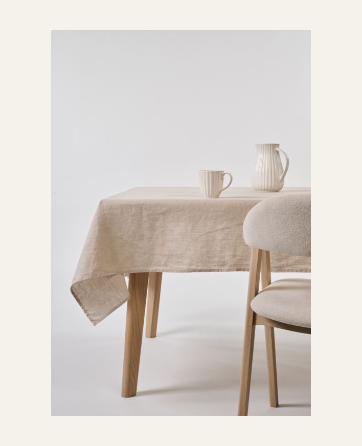 Pellavaliina luonnonväri - 90x90 cm luonnonväri - 1