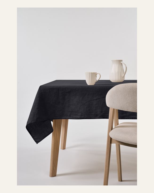 Pellavaliina musta - 140x250 cm musta - 1
