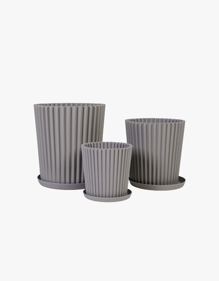 Vati kukkaruukulle harmaa - ø 25 cm harmaa - 1