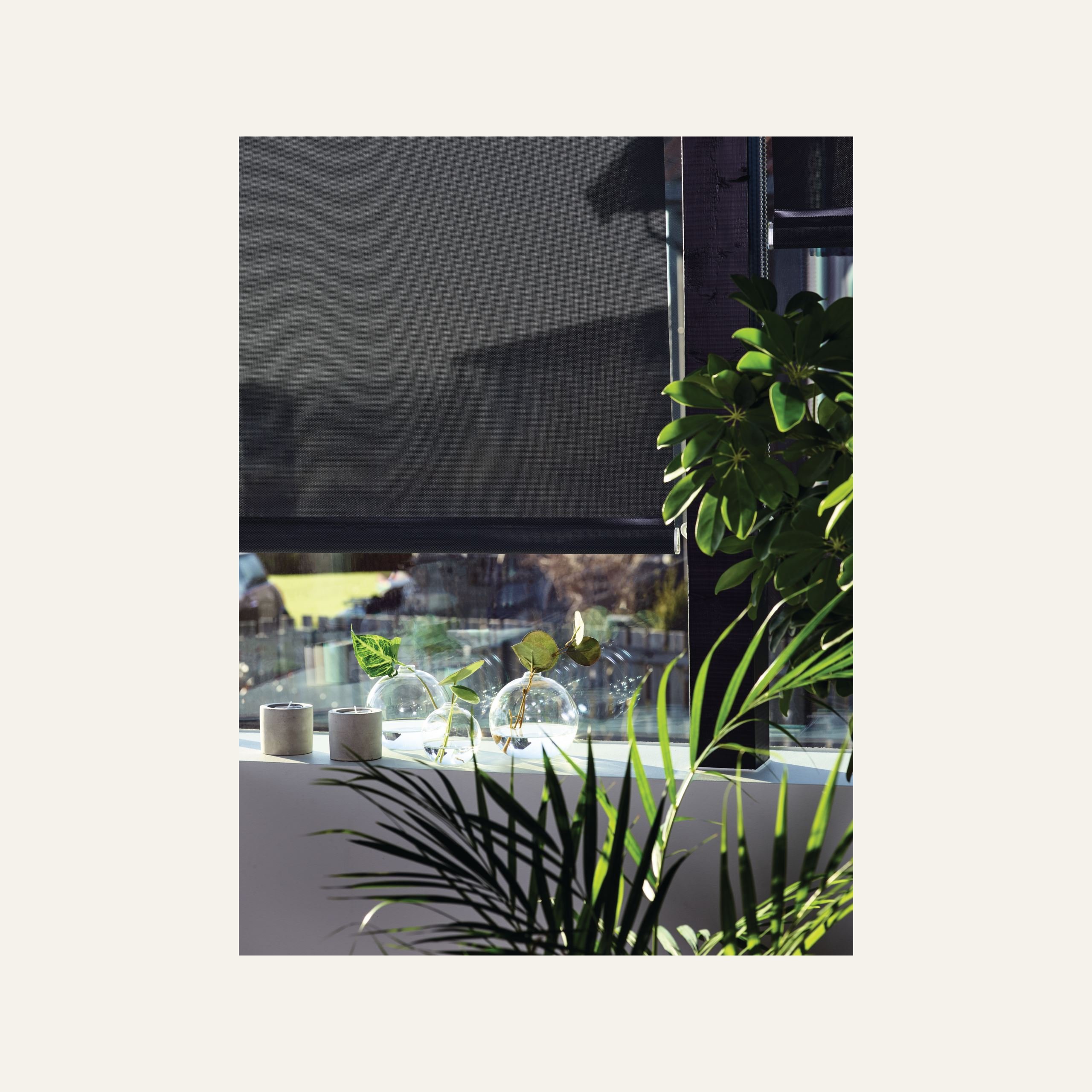 Screenrullaverho hiilenharmaa - 2