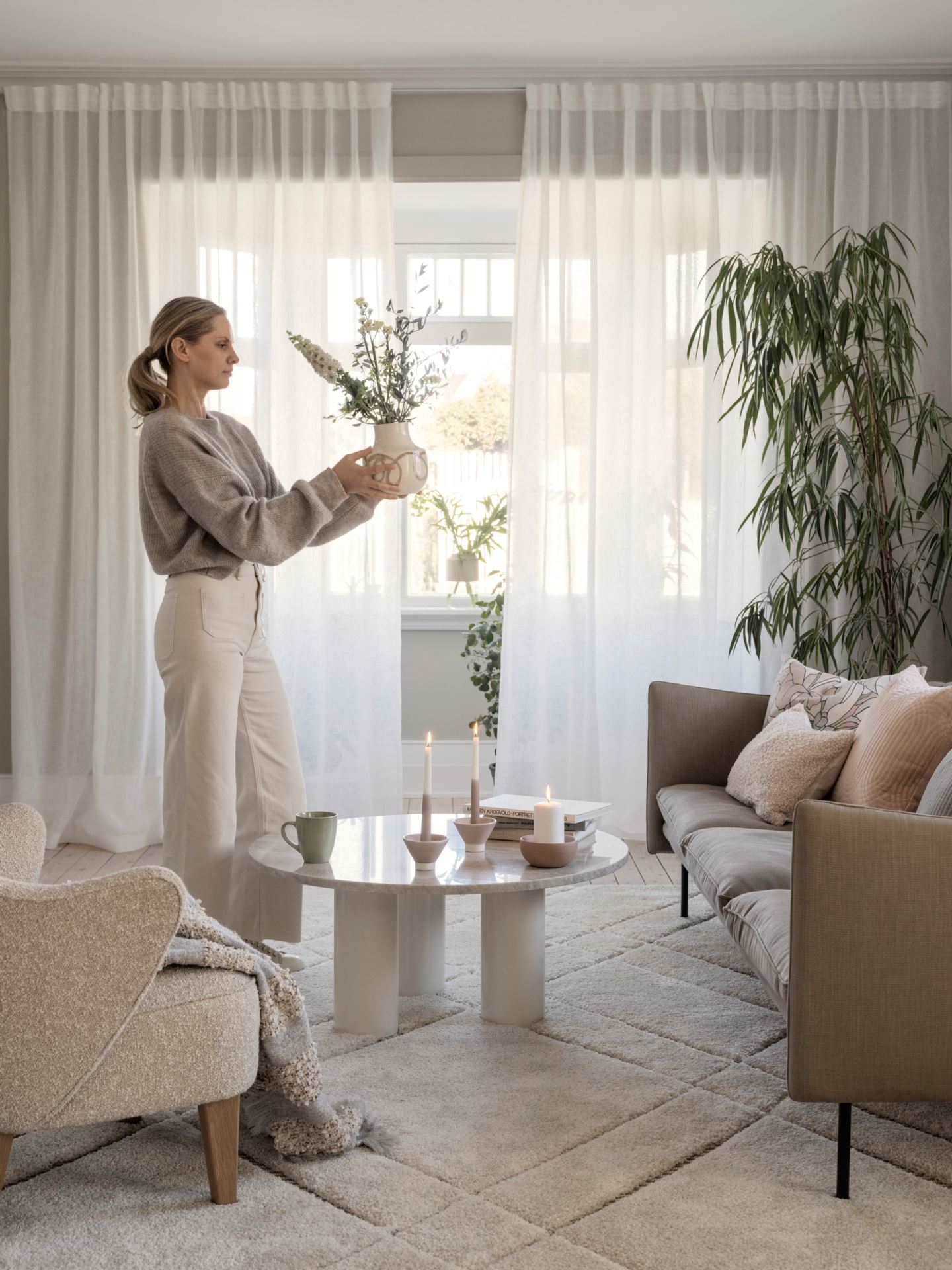 Verho luonnonvalkoinen - 4