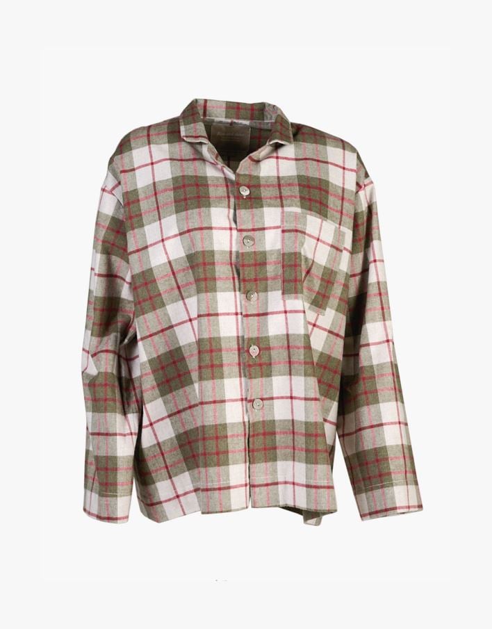 Lankavärjätty flanellipyjamapaita moniväri/punainen - one size moniväri/punainen - 1