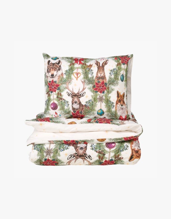 Pussilakanasetti percalea luonnonvalkoinen - 150x210 cm luonnonvalkoinen - 1