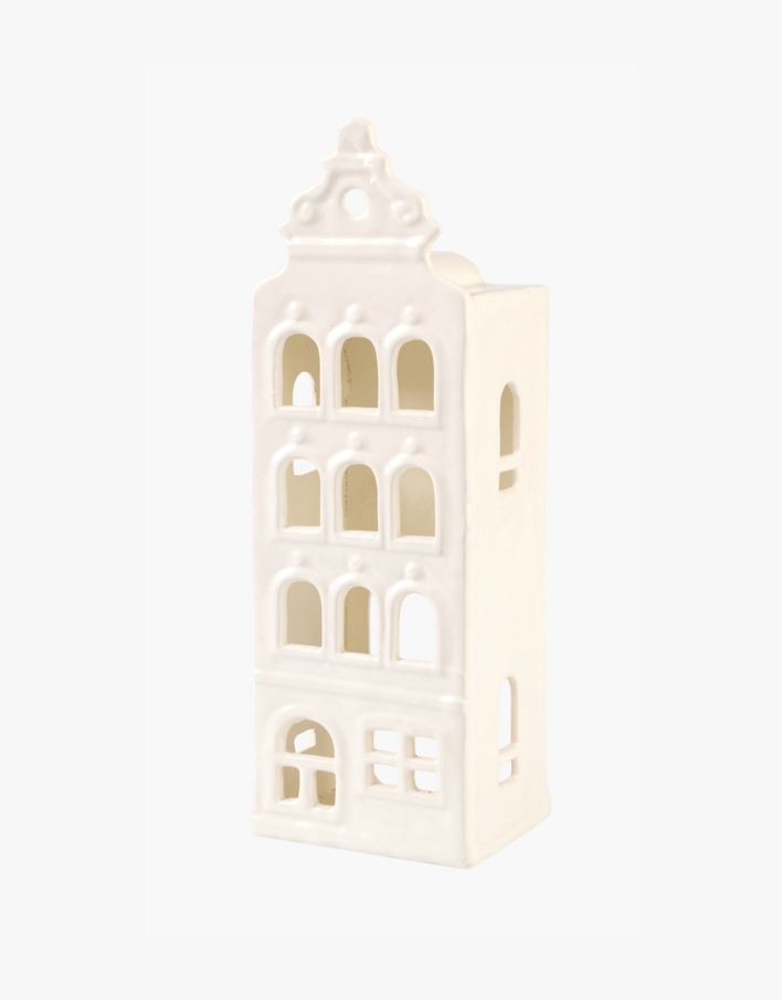 Kynttilälyhty valkoinen - 10,7x9x30,3 cm valkoinen - 1