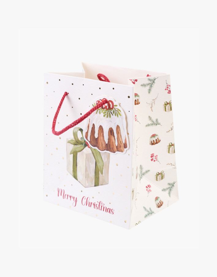 Lahjapussi luonnonvalkoinen - 13x15x9 cm luonnonvalkoinen - 1