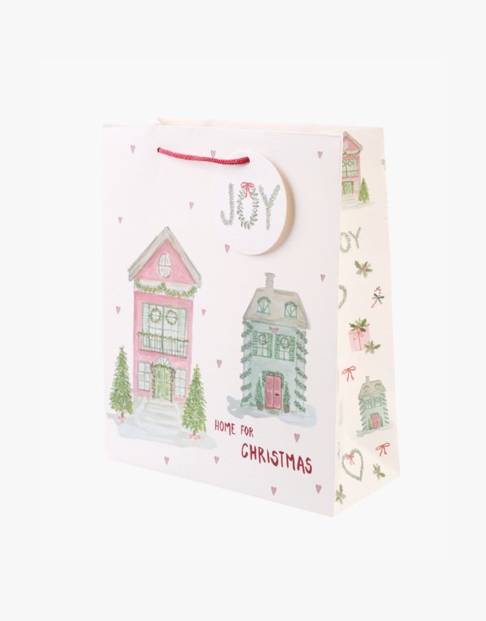 Lahjapussi moniväri/punainen - 24x29x10 cm moniväri/punainen - 1