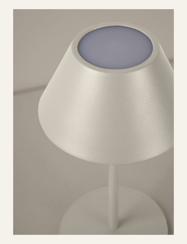 Led-pöytälamppu vaalean beige - 4