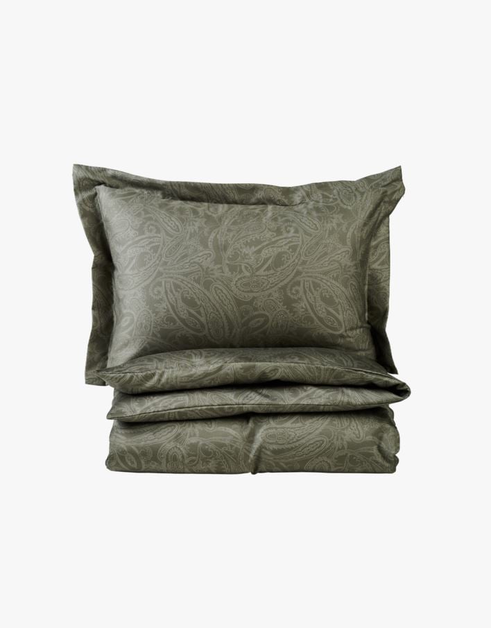 Pussilakanasetti egyptinpuuvillaa oliivinvihreä - 150x210 cm oliivinvihreä - 1