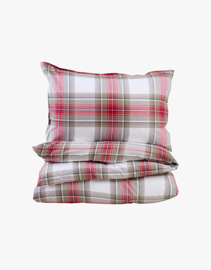 Pussilakanasetti lankavärjättyä puuvillaa moniväri/vihreä - 150x210+50x60 cm moniväri/vihreä - 1