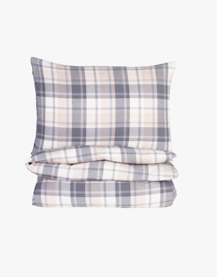 Pussilakanasetti lankavärjättyä puuvillaa moniväri/sininen - 150x210+50x60 cm moniväri/sininen - 1