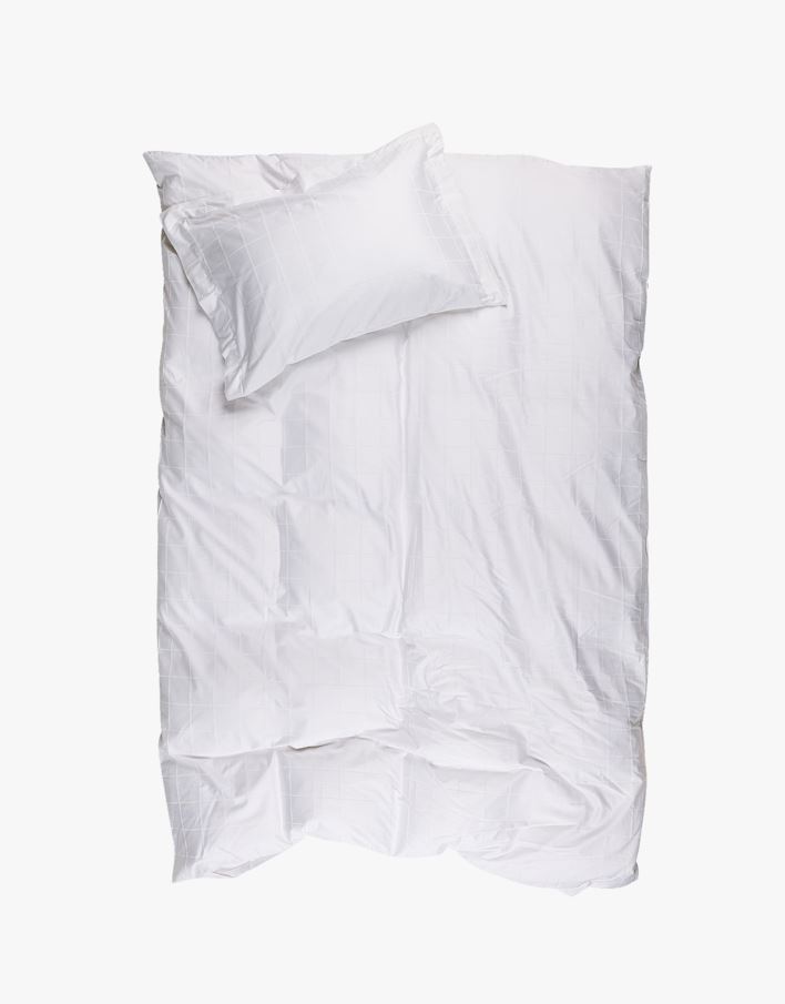 Pussilakanasetti satiinipuuvillaa valkoinen - 150x210 cm valkoinen - 1