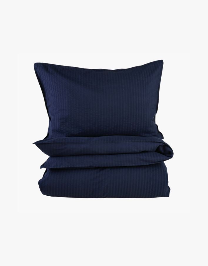 Pussilakanasetti kreppipuuvillaa tummansininen - 150x210 cm tummansininen - 1