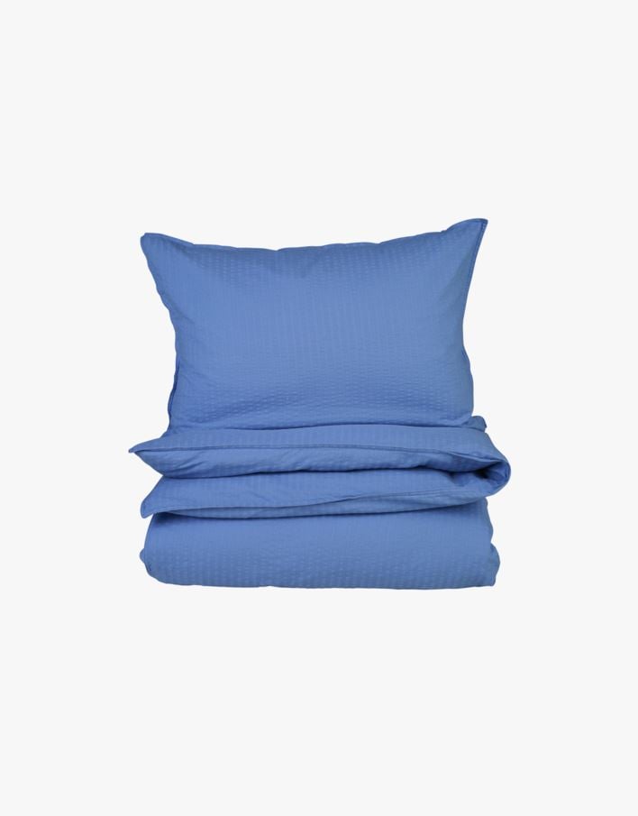 Pussilakanasetti kreppipuuvillaa sininen - 150x210 cm sininen - 1