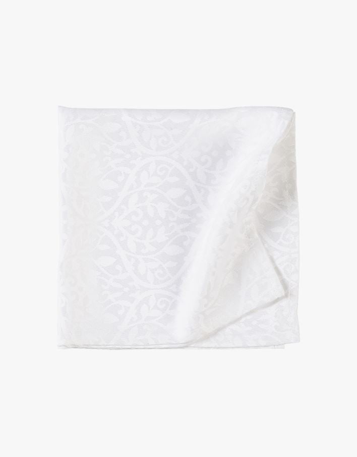 Jakardikudottu pöytäliina valkoinen - 140x250 cm valkoinen - 1