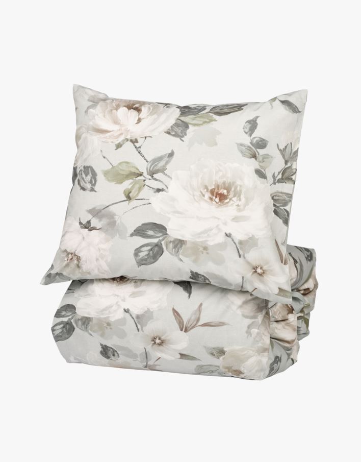 Pussilakanasetti percalea harmaasininen - 150x210+50x60 cm harmaasininen - 1