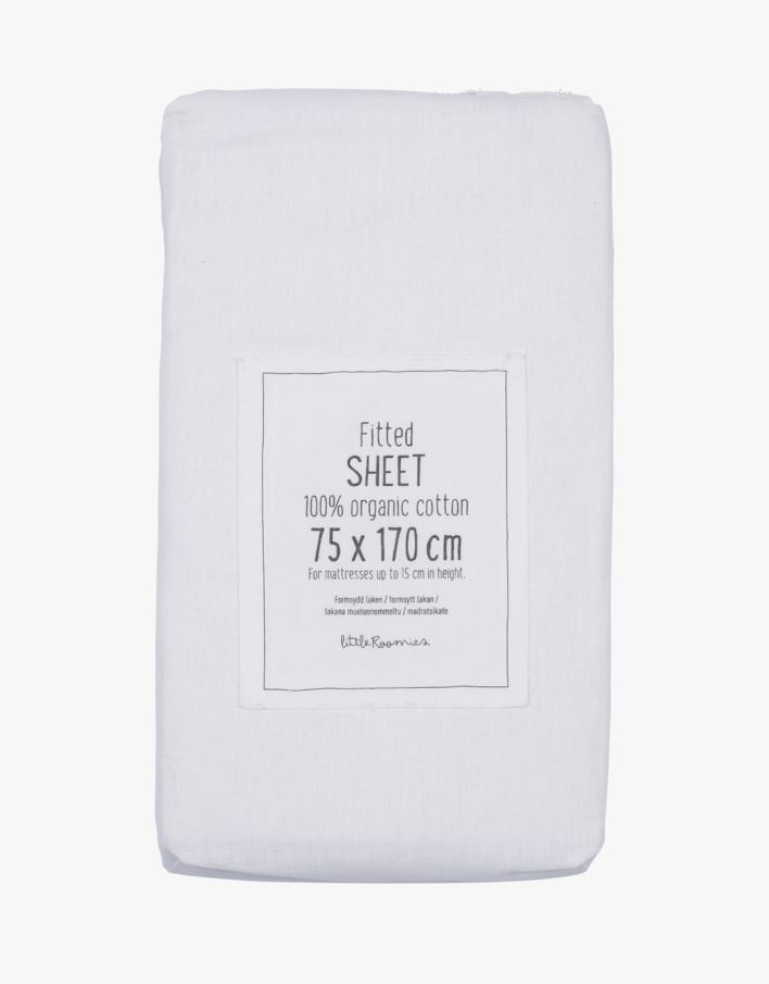 Muotoonommeltu aluslakana valkoinen - 75x170 cm valkoinen - 1