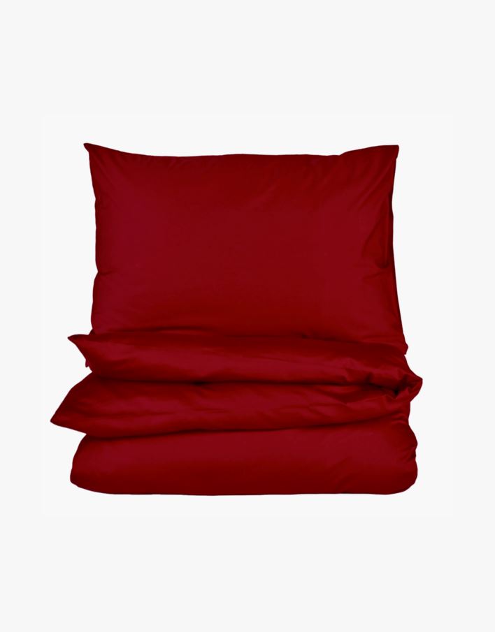 Pussilakanasetti satiinipuuvillaa punainen - 150x210 cm punainen - 1