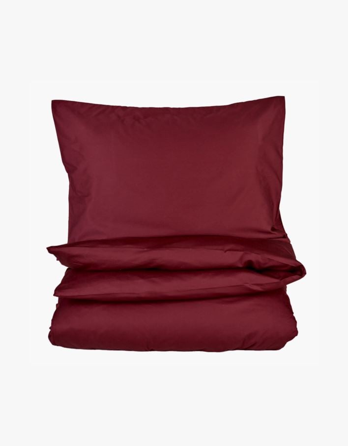 Pussilakanasetti satiinipuuvillaa tummanpunainen - 230x220 cm tummanpunainen - 1