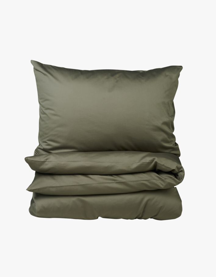 Pussilakanasetti satiinipuuvillaa tummanvihreä - 230x220 cm tummanvihreä - 1