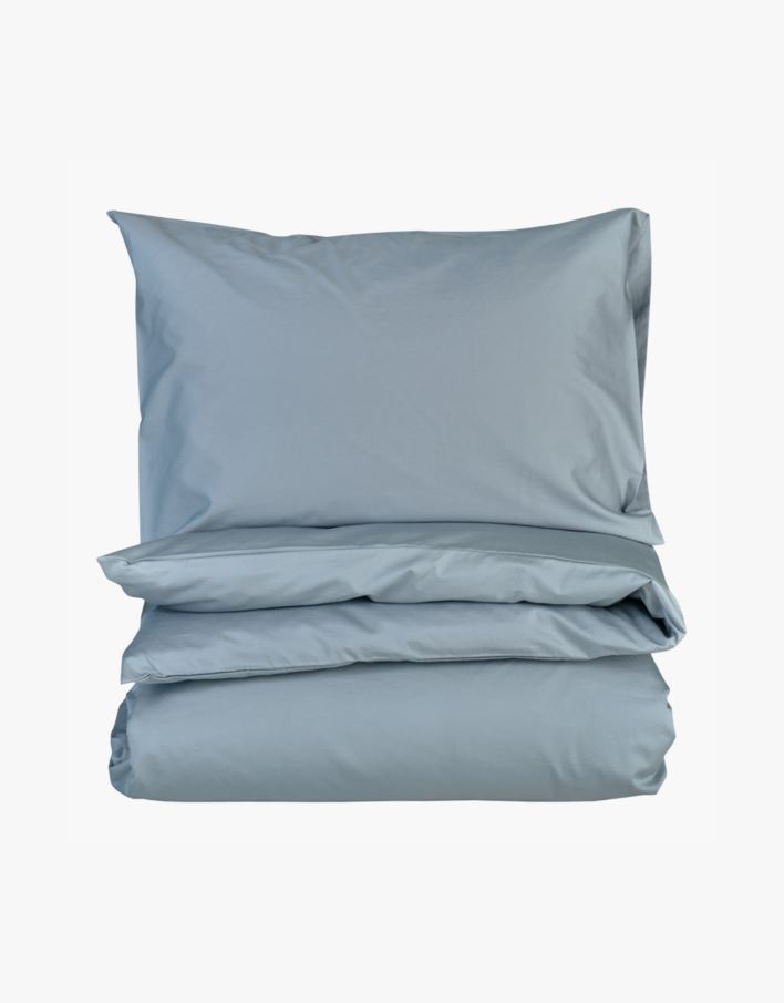 Pussilakanasetti satiinipuuvillaa harmaasininen - 150x210 cm harmaasininen - 1