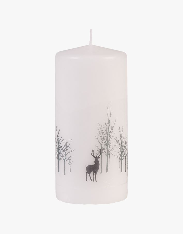 Koristekynttilä valkoinen - 6,8x15 cm valkoinen - 1