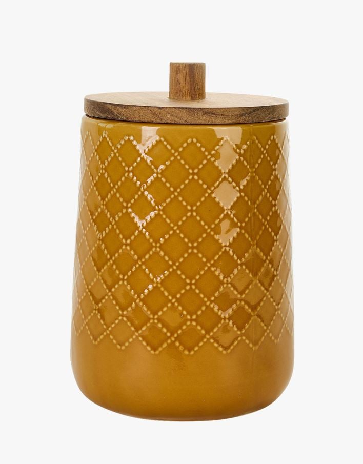 Säilytyspurkki keltainen - 14x14x20,5 cm keltainen - 1