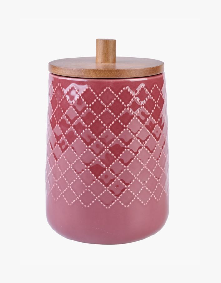 Säilytyspurkki tummanpunainen - 14x14x20,5 cm tummanpunainen - 1