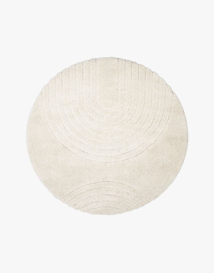 Pyöreä matto luonnonvalkoinen - ø200 cm luonnonvalkoinen - 1