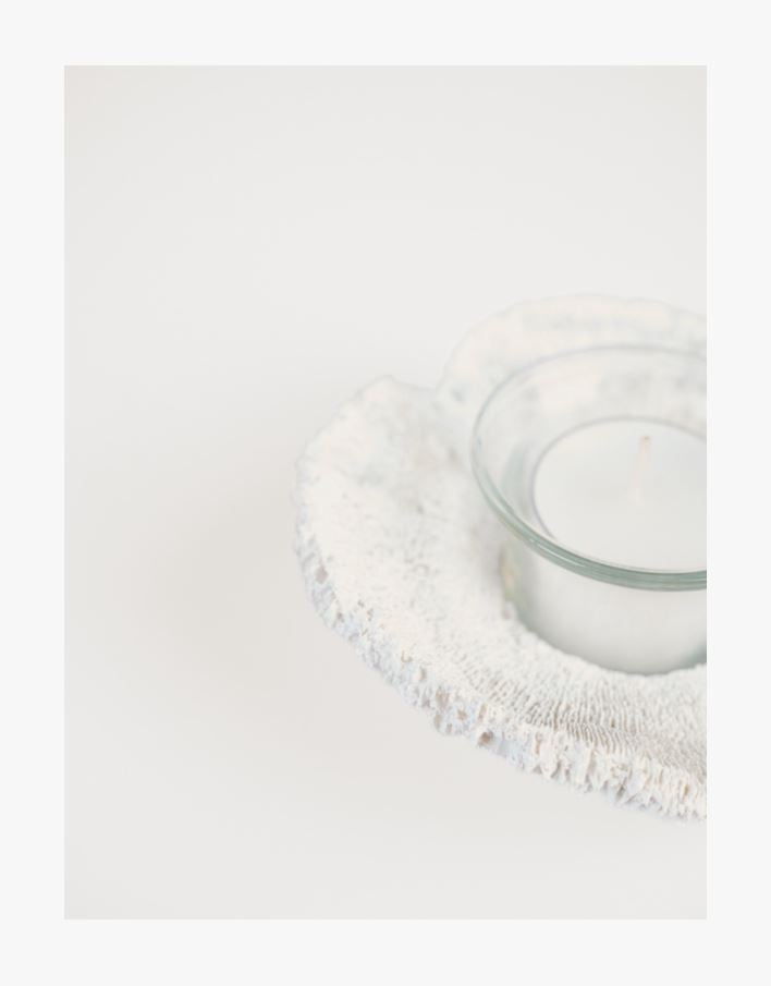 Kynttilälyhty valkoinen - 13x12,5 cm valkoinen - 1