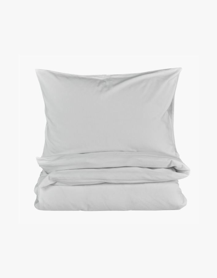 Pussilakanasetti lankavärjättyä flanellia luonnonvalkoinen - 150x210 cm luonnonvalkoinen - 1