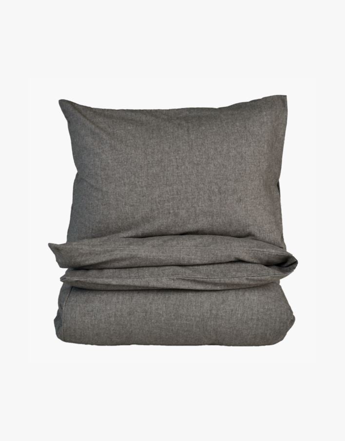 Pussilakanasetti lankavärjättyä flanellia ruskea - 150x210 cm ruskea - 1