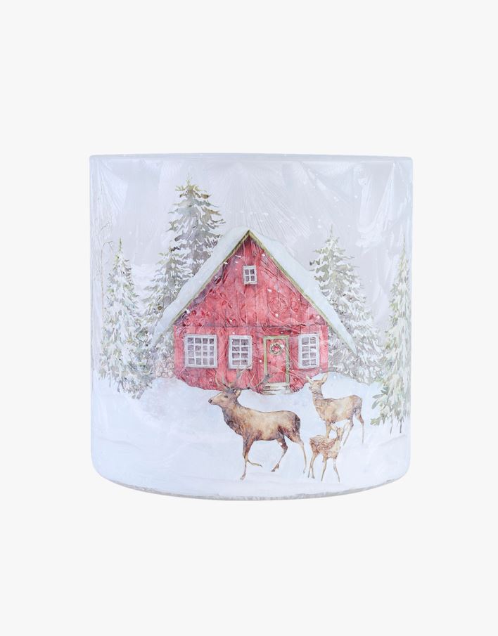 Kynttilälyhty moniväri/punainen - 15x15 cm moniväri/punainen - 1