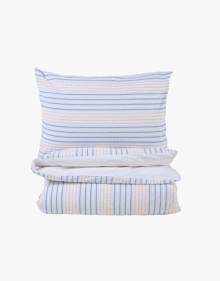 Pussilakanasetti kreppipuuvillaa moniväri/beige - 150x210+50x60 cm moniväri/beige - 1