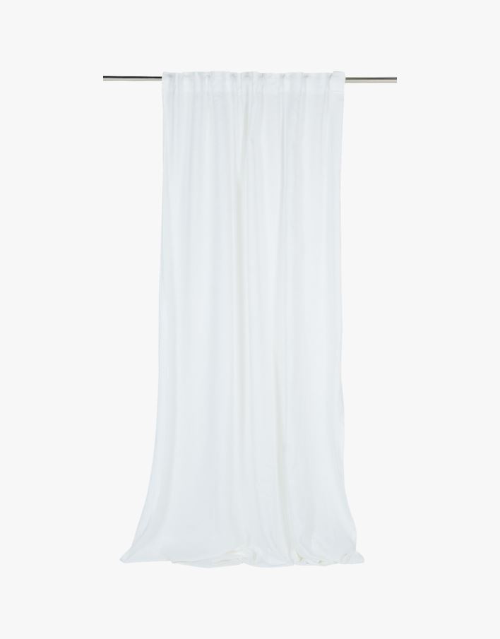 Pellavaverho valkoinen - 140x300 cm valkoinen - 1