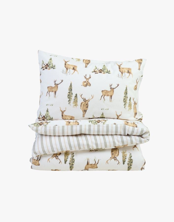 Flanellipussilakanasetti hiekka - 150x210+50x60 cm hiekka - 1