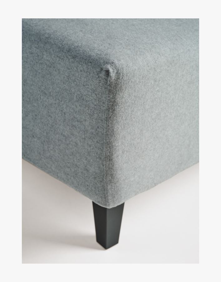 Flanellilakana harmaa - 90x200 cm harmaa - 1