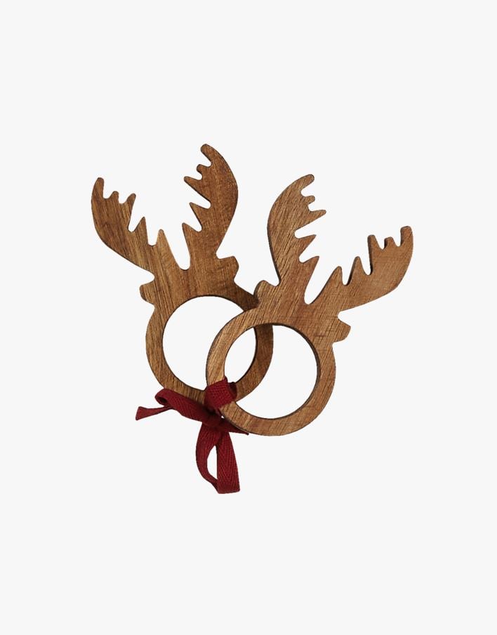 Servettirenkaat, 2 kpl luonnonväri - 6,5x11x2 cm luonnonväri - 1