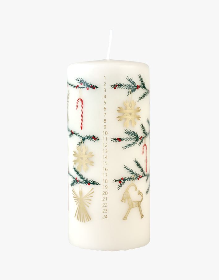 Adventtikynttilä moniväri/valkoinen - 15 cm ø6,8 moniväri/valkoinen - 1