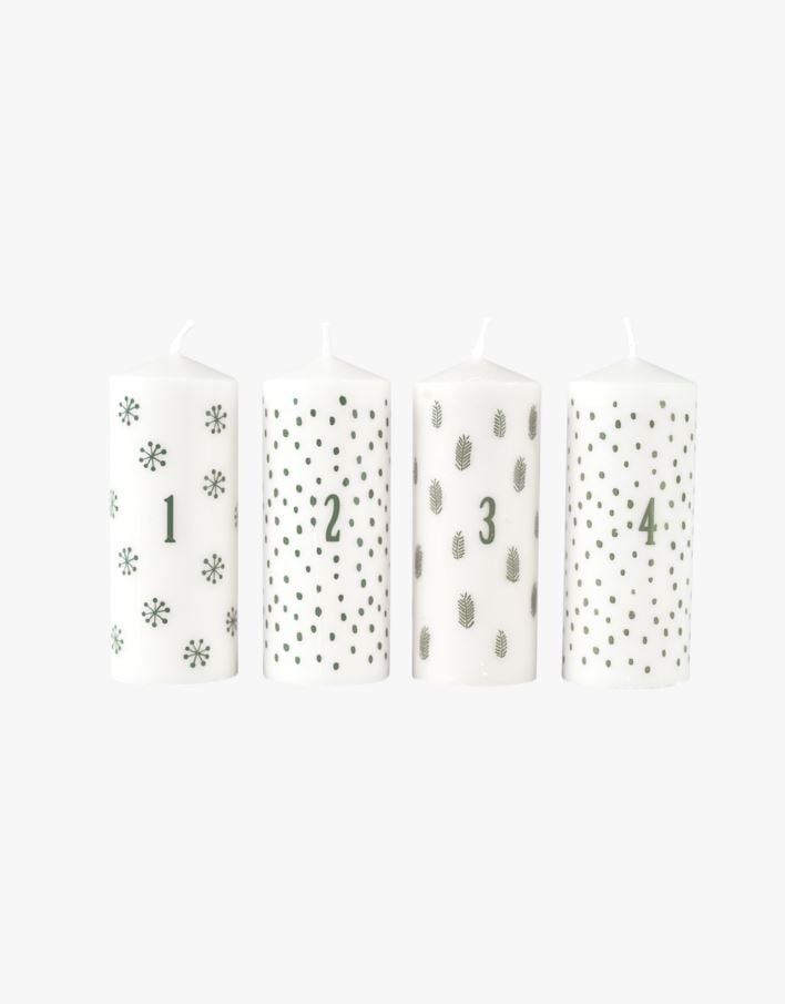 Adventtikynttilä luonnonvalkoinen - 10 cm ø4 luonnonvalkoinen - 1