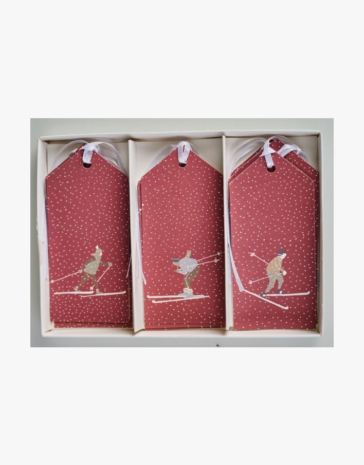 Pakettikortti 12kpl punainen - 5x11 cm punainen - 1