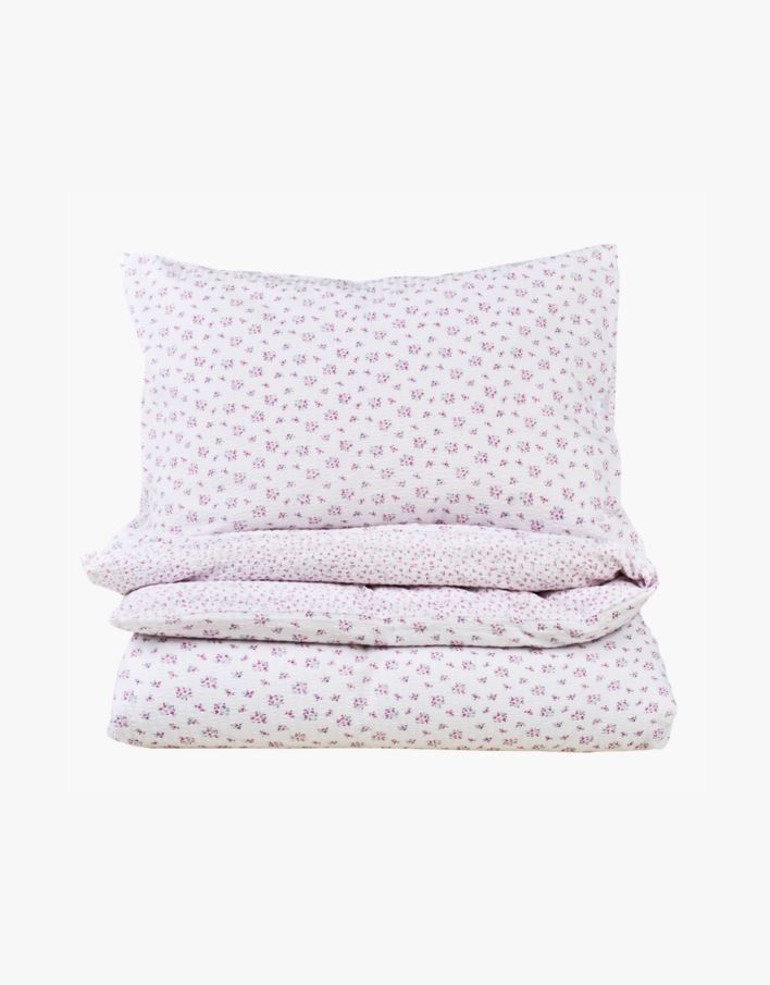 Pussilakanasetti kreppipuuvillaa roosa - 150x210+50x60 cm roosa - 1