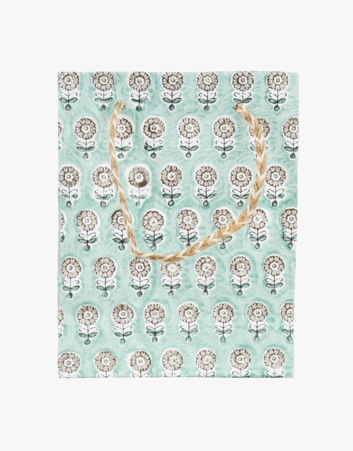 Lahjapussi harmaasininen - 16,5x21,6x8,9 cm harmaasininen - 1