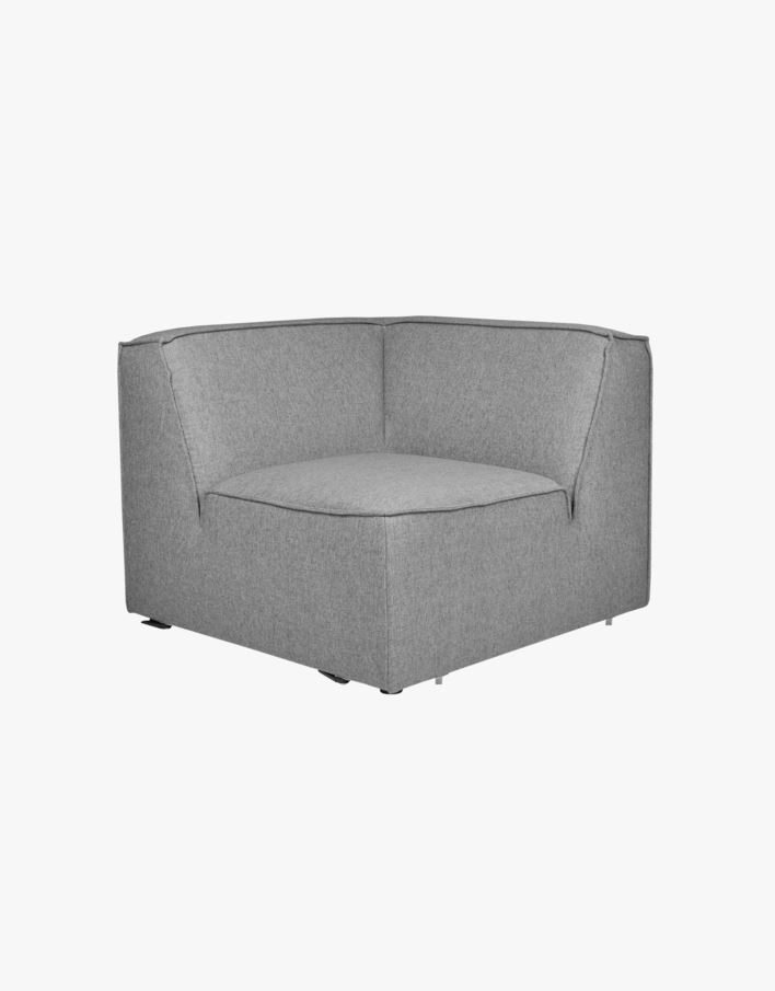 Moduulisohva kulmaosa harmaa - 93x93x73 cm harmaa - 1