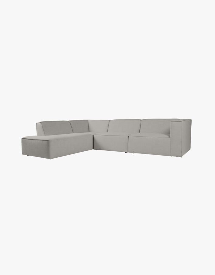 Sohva avokulmalla vasen, 4 osaa harmaa - 293x227x73 cm harmaa - 1