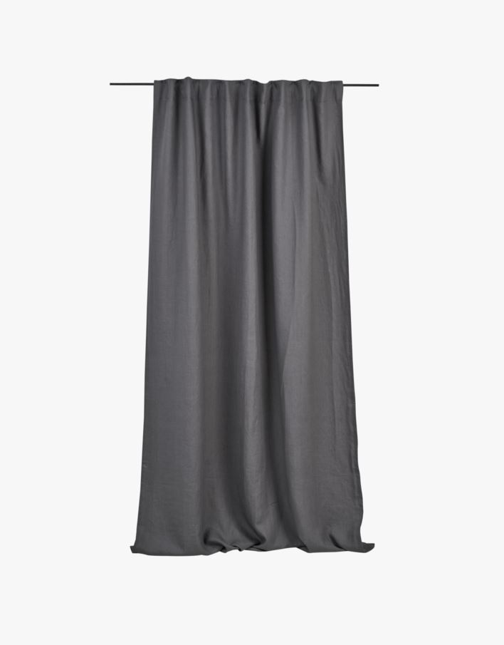 Pimentävä pellavaverho tummanharmaa - 135x250 cm tummanharmaa - 1