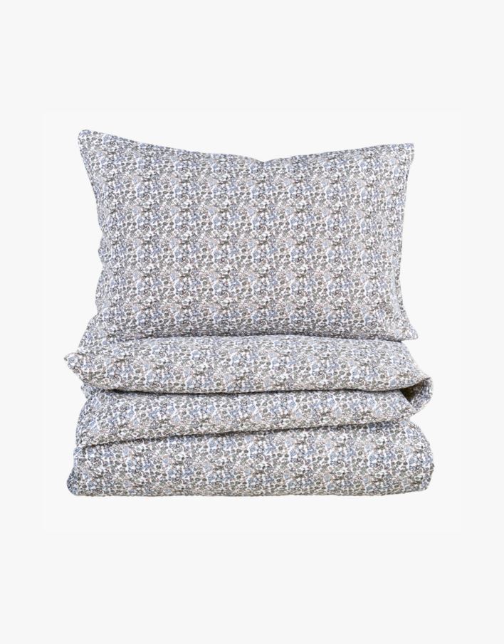 Pussilakanasetti kreppipuuvillaa moniväri/sininen - 150x210 cm moniväri/sininen - 1