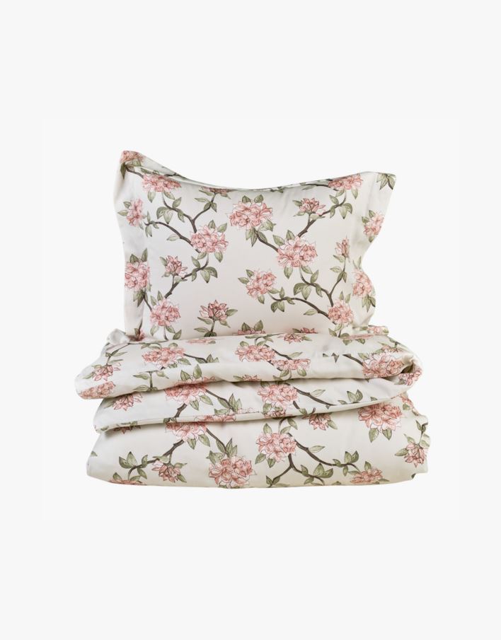 Pussilakanasetti satiinipuuvillaa moniväri/vihreä - 150x210+50x60 cm moniväri/vihreä - 1