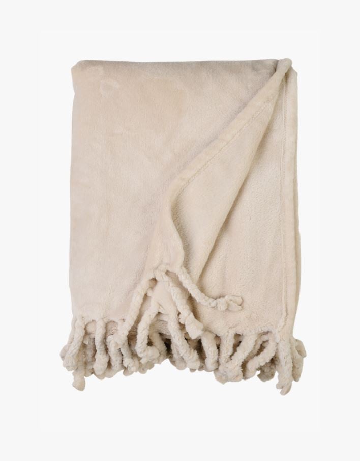 Fleecehuopa vaalean beige - 130x170 cm vaalean beige - 1