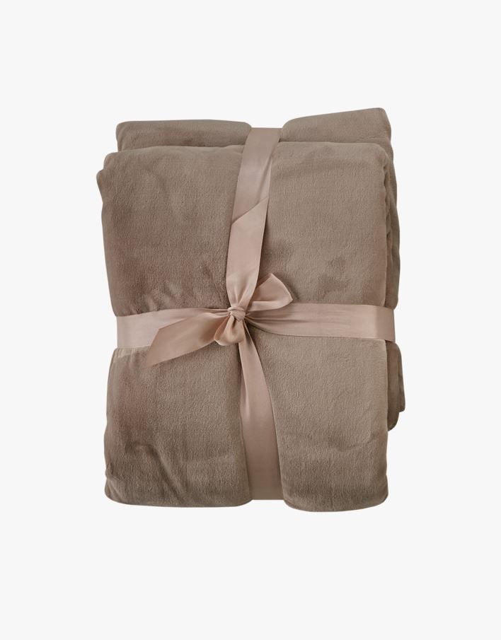 Fleecehuopa harmaanruskea - 130x170 cm harmaanruskea  - 1